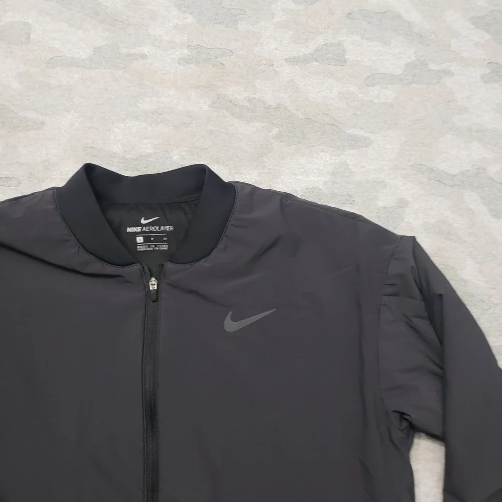 Nike Jacket Womens Small Gray Full Zip Aerolayer Crop